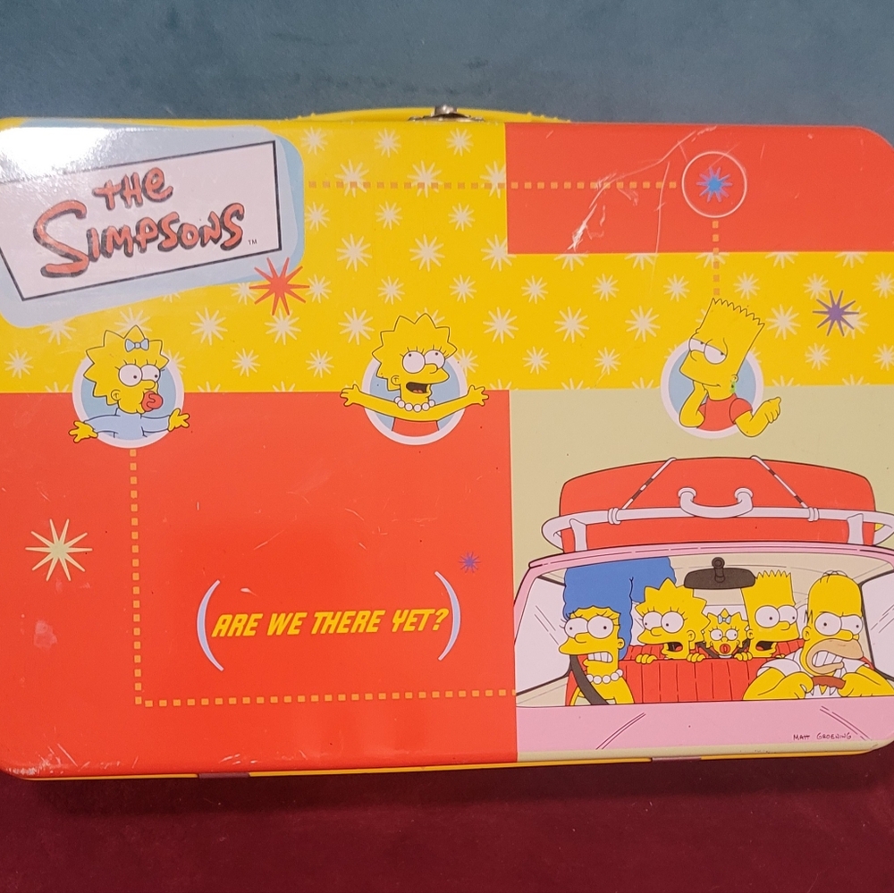 The Simpsons "Are we there yet?" metal lunch Box
